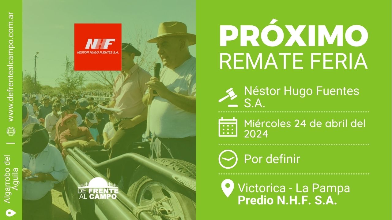 Néstor Hugo Fuentes S.A. | General Acha – L.P. | Próximo Remate Feria el miércoles 24 de abril del 2024