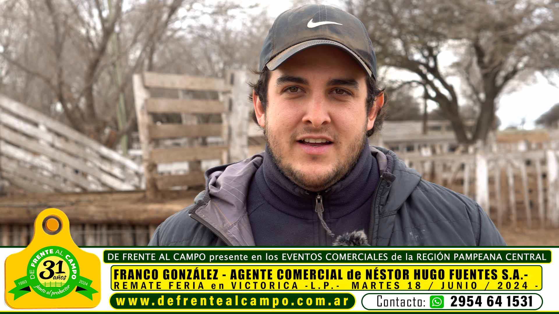 Entrevista: Franco González – Agente comercial de Néstor Hugo Fuentes S.A. en el remate de Victorica