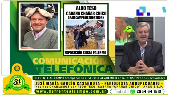 Entrevista: Aldo Teso – Cabaña Chañar Chico – Gran Campeón – Shorthorn