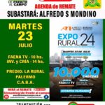 Alfredo S. Mondino | Palermo – ExpoRural 24 | Próximo Remate Feria el martes 23 de julio del 2024
