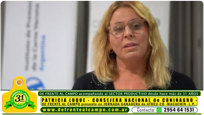 Entrevista a Patricia Luque, consejera nacional de Coninagro, en la Jornada Ganadera de Macachín