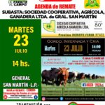 Sociedad Cooperativa Agrícola Ganadera Ltda. | General San Martín – La Pampa | Próximo Remate Feria el martes 23 de julio del 2024