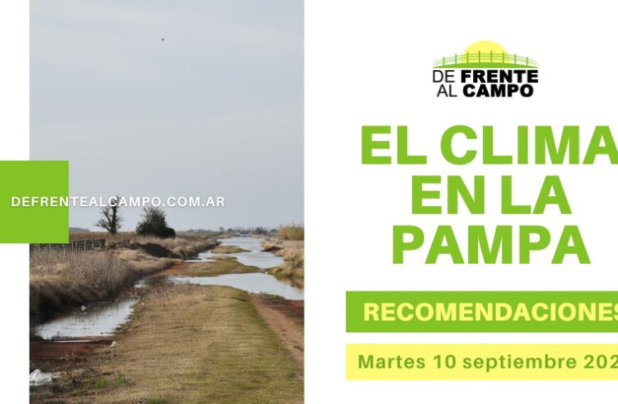 Clima en La Pampa, martes 10 de septiembre: Vientos fuertes, lluvias dispersas y sol ocasional