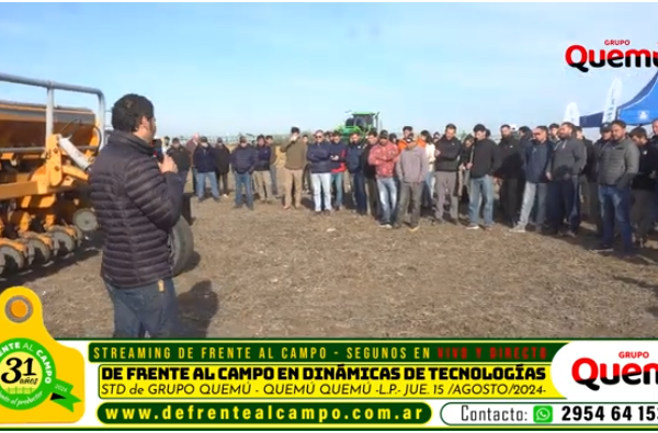 De Frente al Campo en vivo desde la Jornada Dinámica de Tecnologías en Quemú Quemú: Innovación en el Agro Pampeano