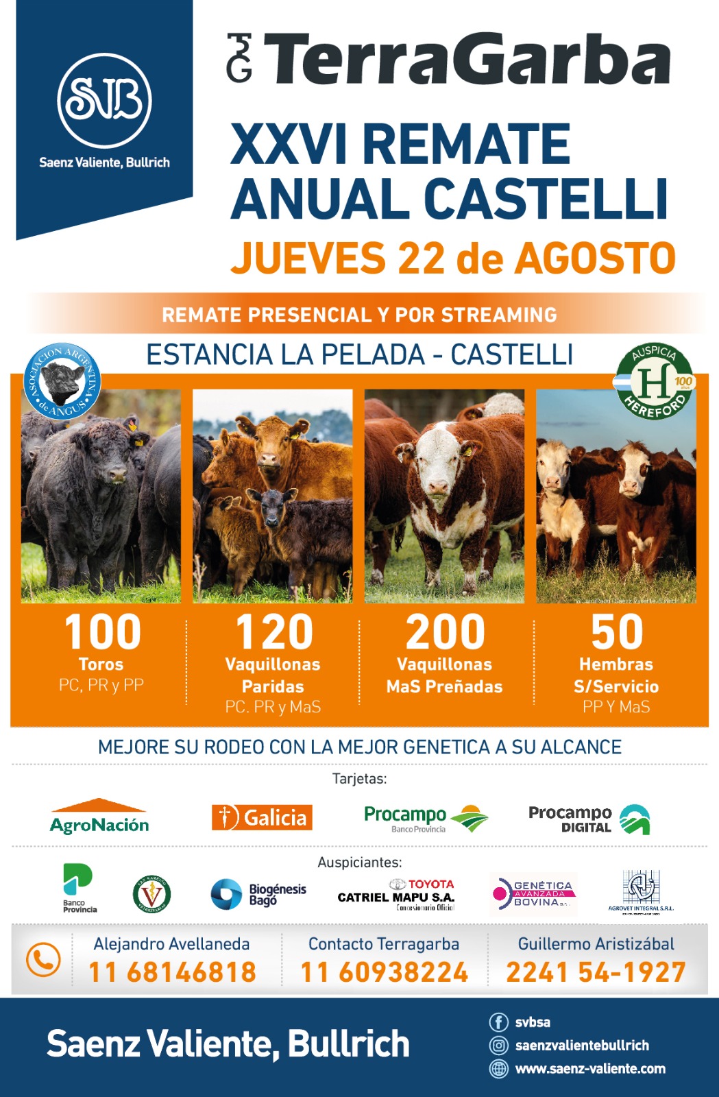 TerraGarba | XXVI REmate Anual Castelli | Castelli, Buenos Aires | Próximo Remate Feria el jueves 22 de agosto del 2024