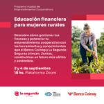 Capacitación en Inclusión y Educación Financiera para emprendedoras rurales