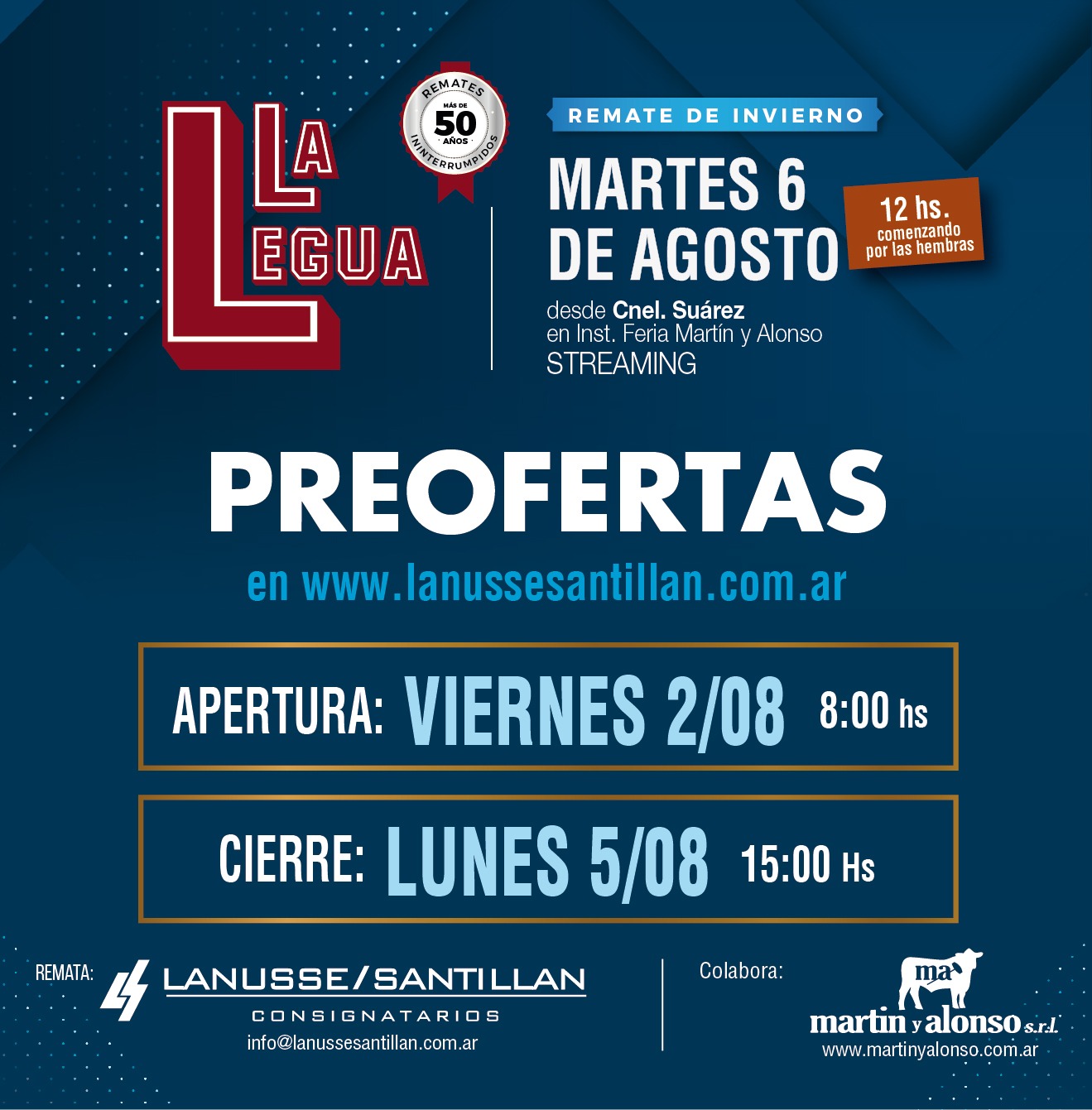 La Legua | Remate de invierno | Cnel. Suárez – Prov. Bs. As. | Próximo Remate Feria el martes 06 de agosto del 2024