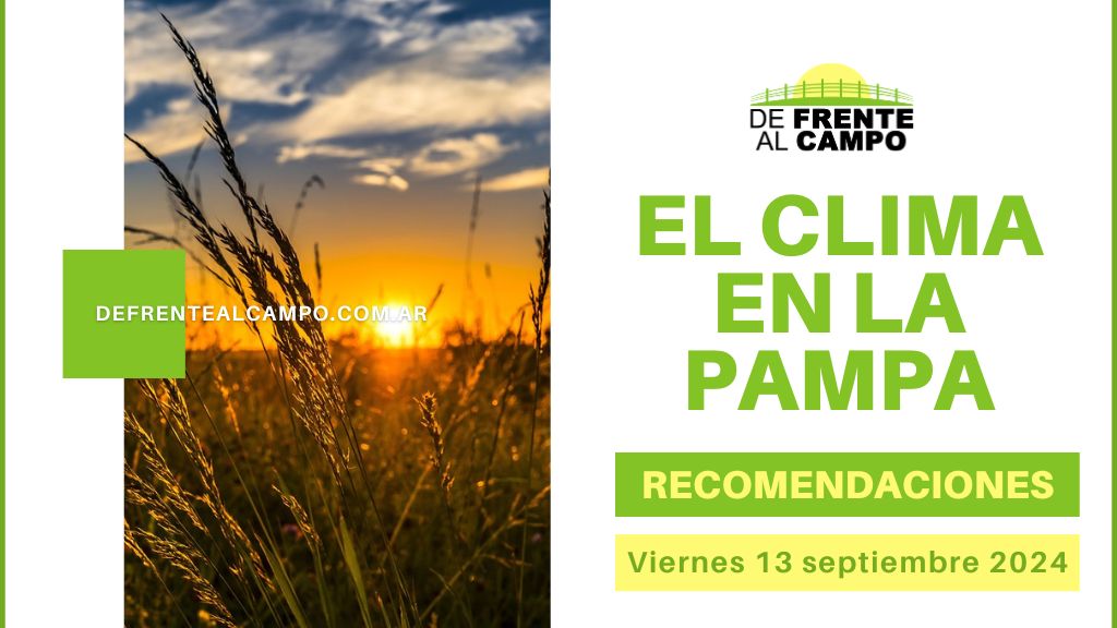 ¡Clima Soleado en La Pampa! Pronóstico y Recomendaciones para hoy viernes 13 de septiembre de 2024