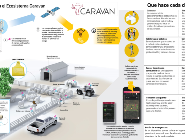 El caso Caravan Tech: Un grupo santafesino creó un sistema que a la identificación individual le añade una suerte del GPS para saber la ubicación exacta de los bovinos