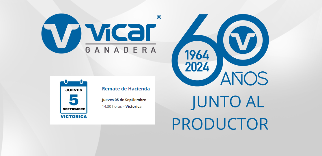 Vicar Ganadera S.A. | Victorica – La Pampa | Próximo Remate Feria el jueves 05 de septiembre del 2024