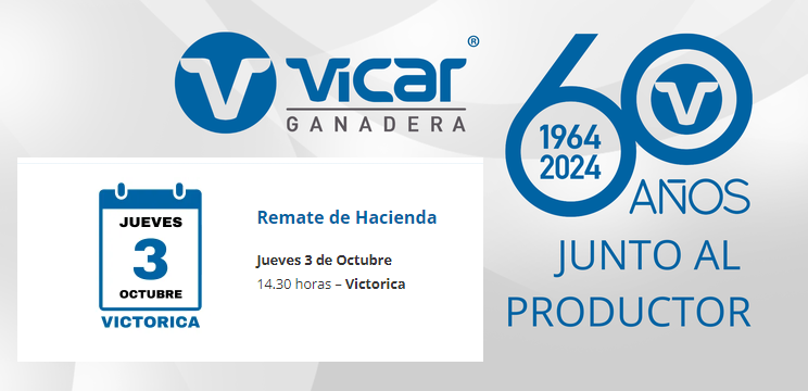 Vicar Ganadera S.A. | Victorica – La Pampa | Próximo Remate Feria el jueves 03 de octubre del 2024