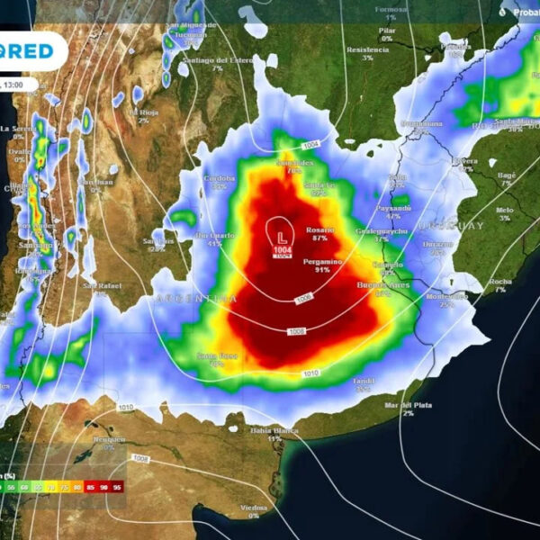 El martes y miércoles habrá lluvias de 70 a 120 mm en Argentina: estos serán los sectores de mayor riesgo según Meteored