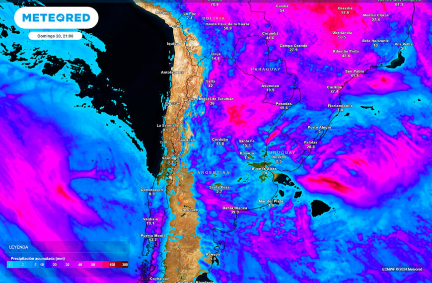 Alerta naranja del Servicio Meteorológico Nacional por tormentas fuertes o severas para estas provincias de Argentina