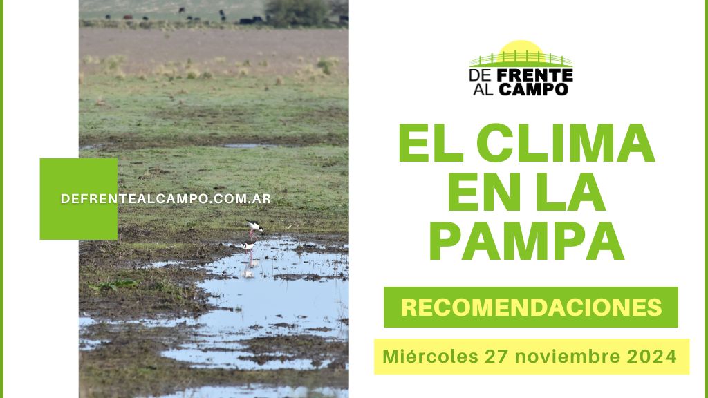 Cielos despejados y lluvias en camino: Así será el miércoles 27 de noviembre en La Pampa