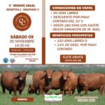 3º Remate Anual de Genética L’ Arachide Y | Ganadera del Sur S.R.L. |Próximo Remate Feria el Sábado 09 de noviembre de 2024