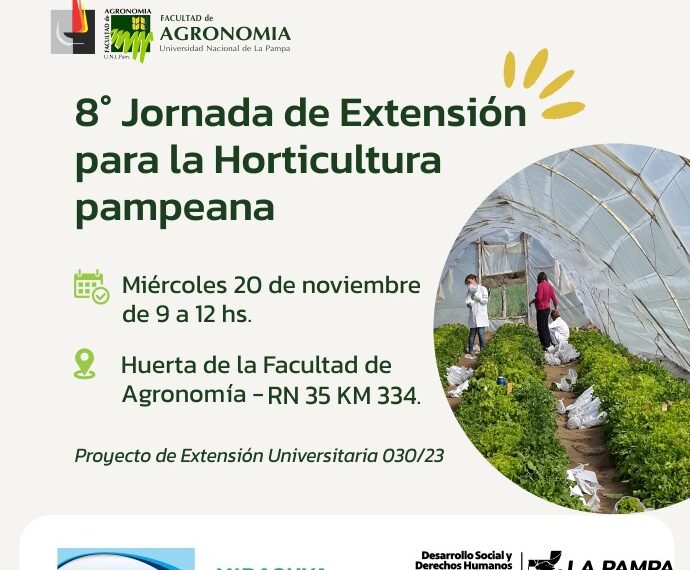 8° Jornada de Extensión para la Horticultura Pampeana: Capacitación para el Desarrollo Rural Sostenible