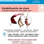 Jornada gratuita sobre estabilización de vinos en Mendoza