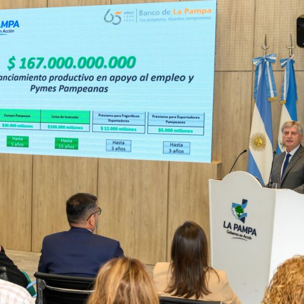 Nuevas líneas de financiamiento del Banco de La Pampa por $ 167 mil millones