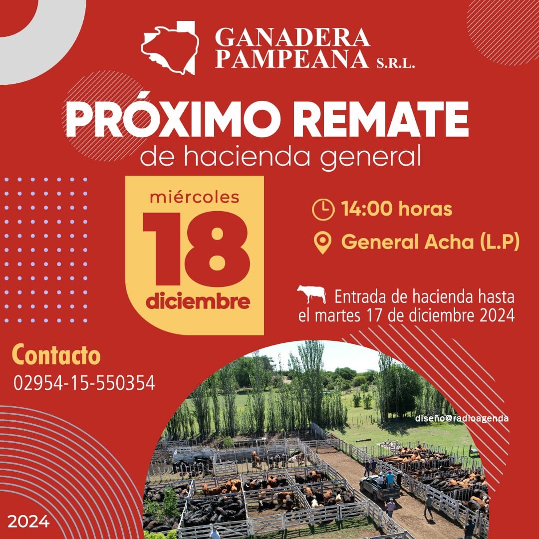 Ganadera Pampeana S.R.L. | General Acha, La Pampa | Próximo Remate Feria el Miércoles 18 de diciembre de 2024