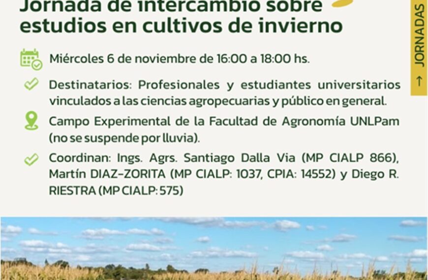 Jornada de intercambio sobre estudios en cultivos de invierno