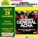 Néstor Hugo Fuentes S.A. | General Acha, La Pampa | Próximo Remate Feria el Jueves 28 de noviembre 2024