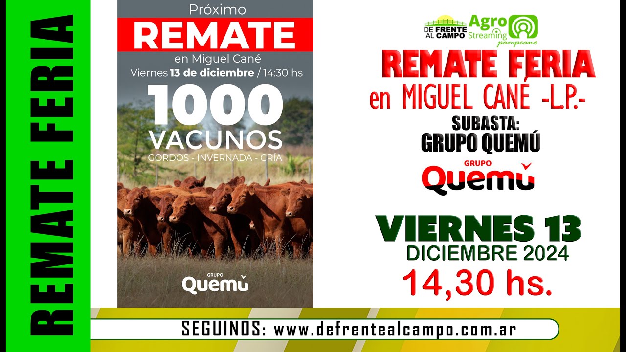 Remate de Grupo Quemú | Miguel Cané | 13/12/2024