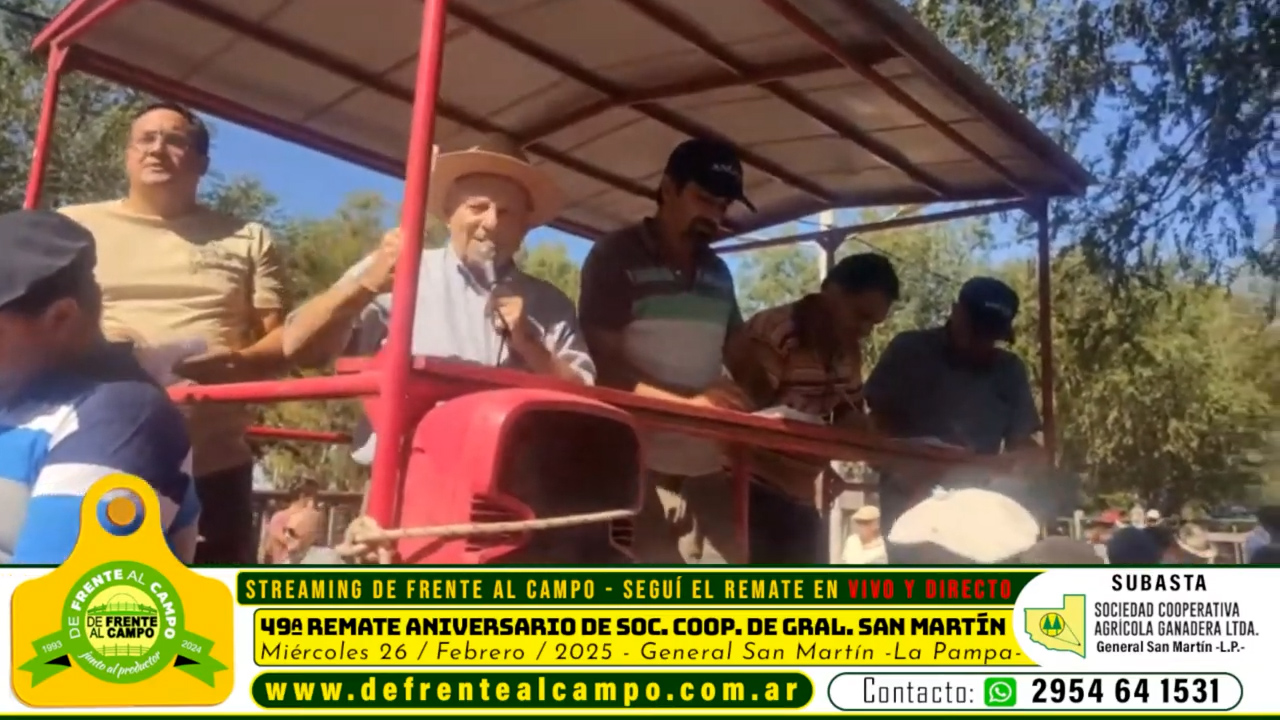 Remate Feria de Sociedad Cooperativa Agrícola Ganadera Ltda. | General San Martín | Miércoles 26/02/2025