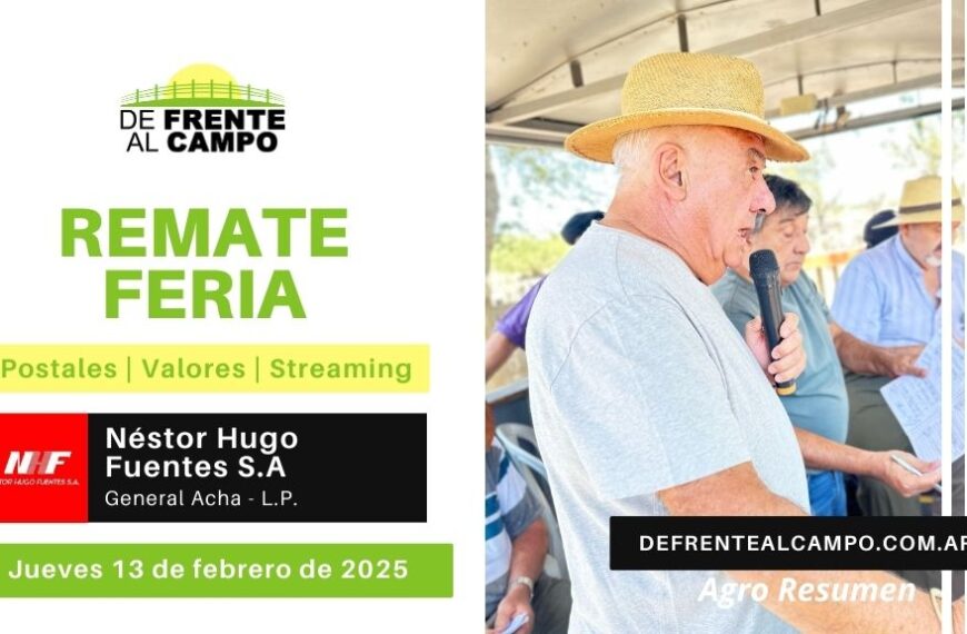 Remate Feria de Néstor Hugo Fuentes S.A. | General Acha | Jueves 13/02/2025