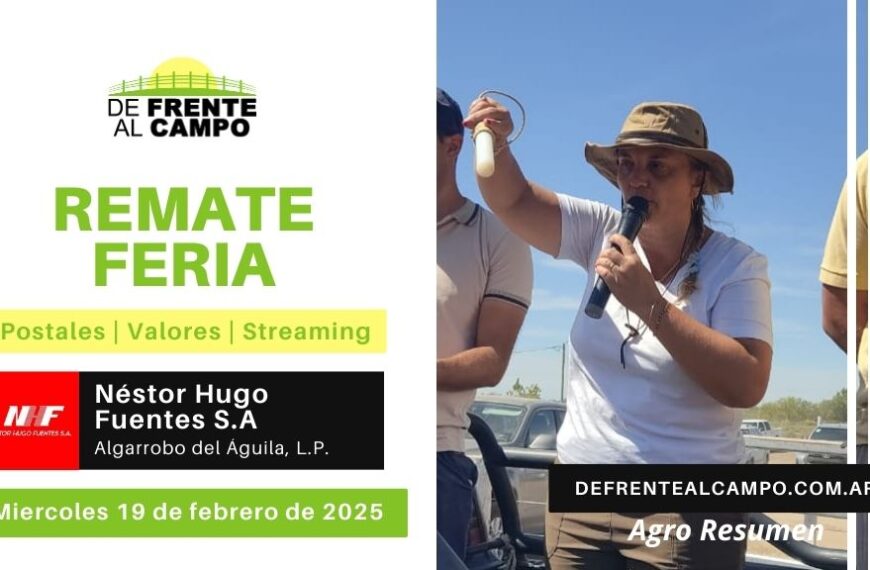 Remate Feria de Néstor Hugo Fuentes S.A. | Algarrobo del Águila | Miércoles 19/02/2025