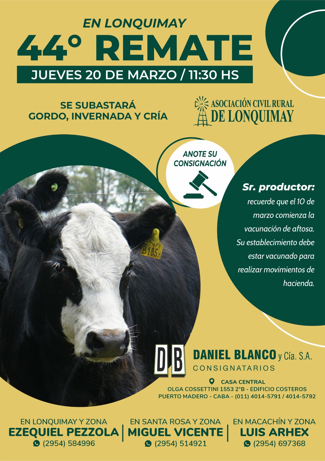 Daniel Blanco y Cía. S.A. | Lonquimay | Próximo Remate Feria el jueves 20 de marzo 2025